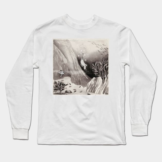 illustration for the book comet in moominland - tove jansson Long Sleeve T-Shirt by Bequeat